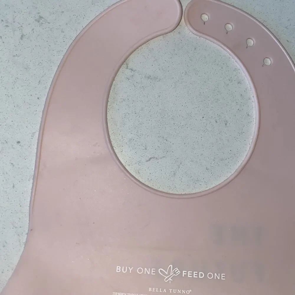 Bella Tunno The Future Is Female Pink Silicone Baby Bib Catch All Pocket